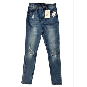 Women's Akira Skinny Distressed Denim Jeans Sz 11 W29 – NWT